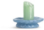 Świecznik Lara XS, miętowozielony/jasnoniebieski